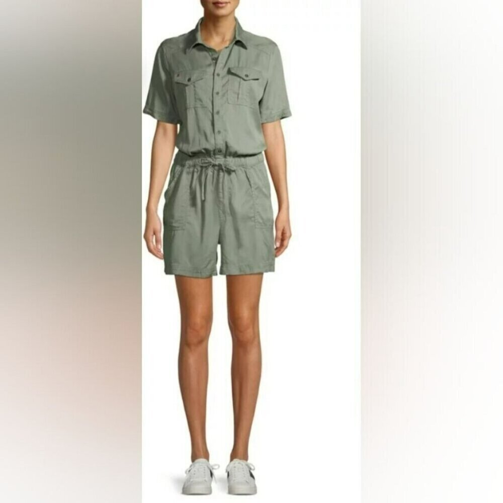 EV1 Green Drawstring Romper Size Medium New With Tag